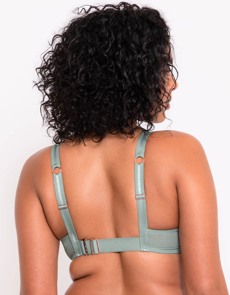 Scantilly Peep Show Deep Plunge Bra Sage Green - Image 5
