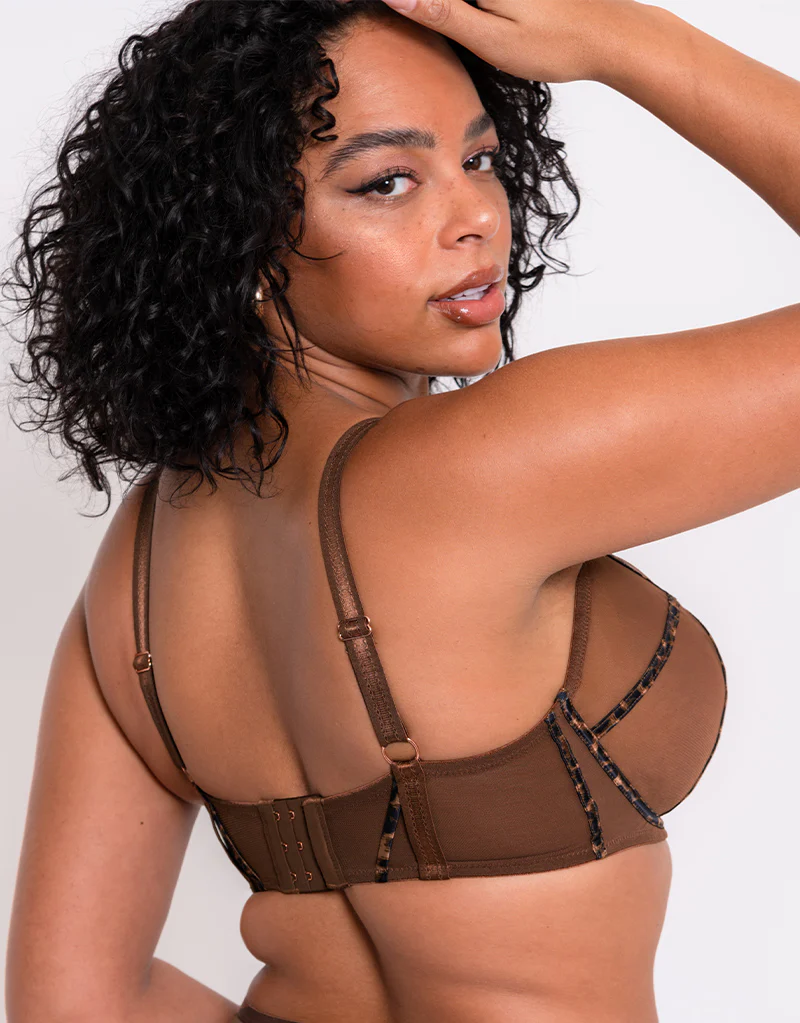 Scantilly Senses Plunge Bra Leopard Brown - Image 5
