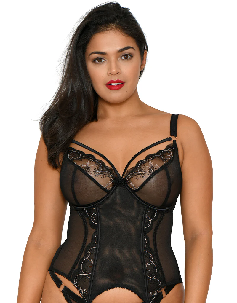 Scantilly Surrender Plunge Basque Black - Image 3