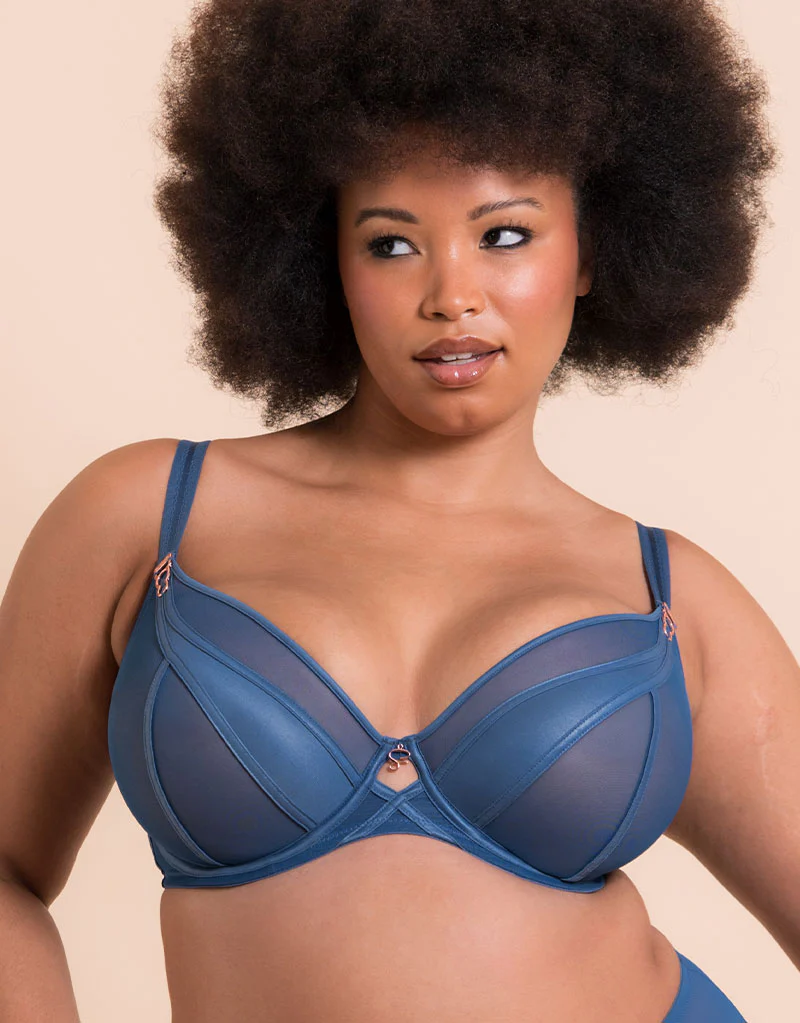 Scantilly Suspense Plunge Bra French Blue - Image 3