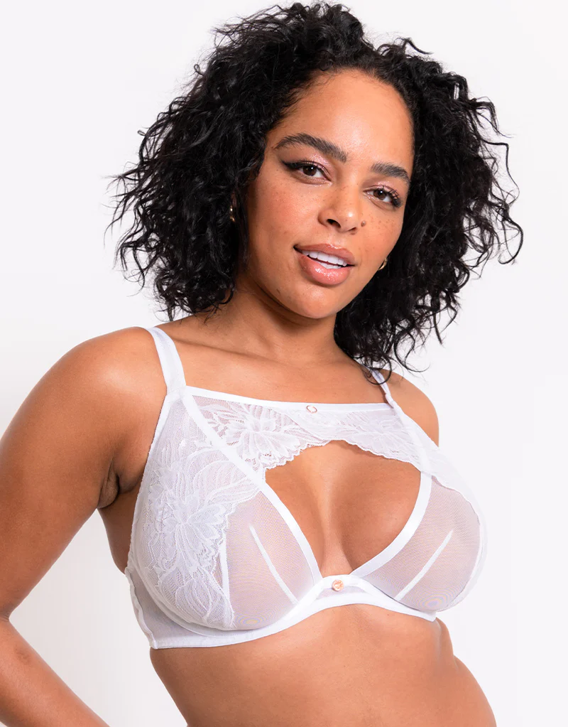 Scantilly Unveiled Deep Plunge Bra White - Image 3