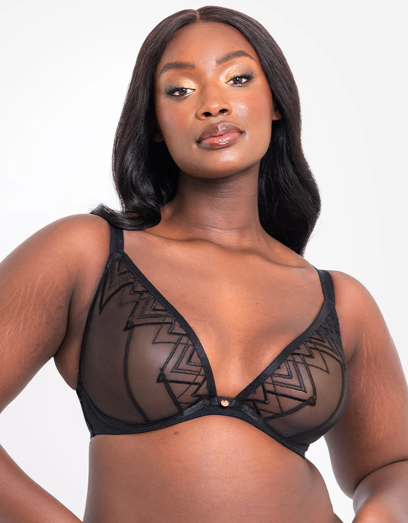 Scantilly Voltage Deep Plunge Bra Black - Image 3