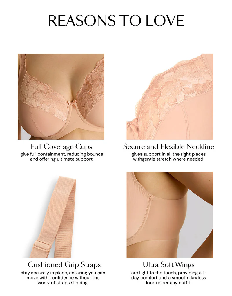 Sculptresse By Panache Amara Full Cup Side Support Bra Honey - Image 3