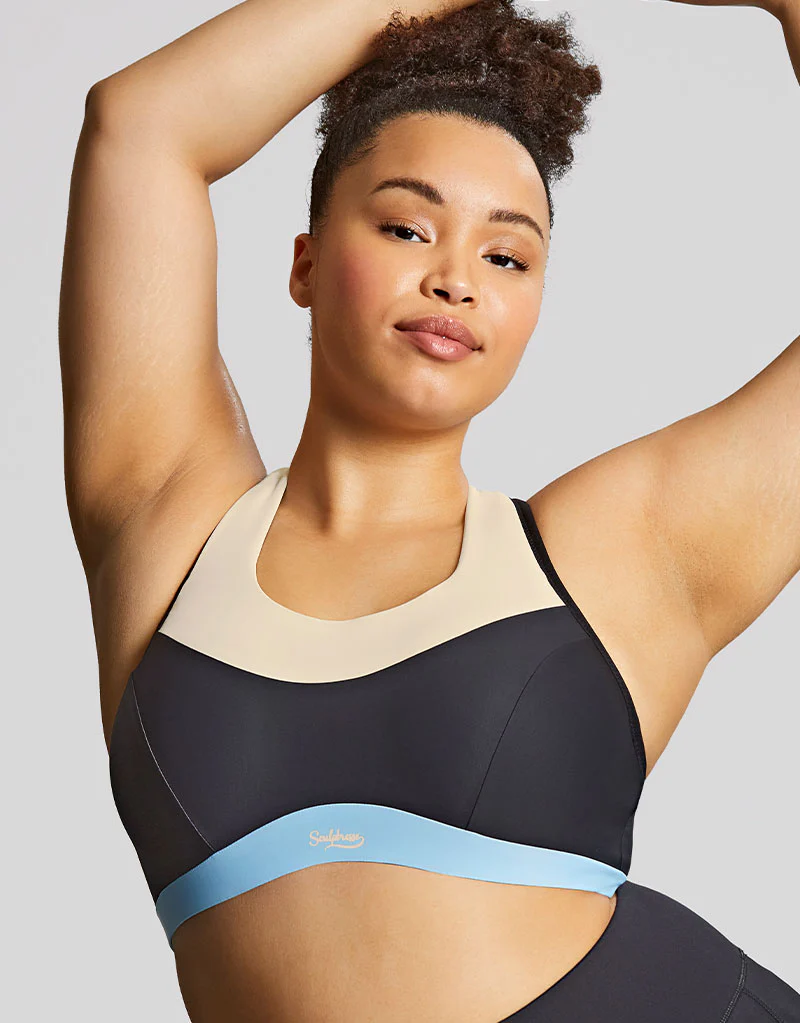 Sculptresse by Panache Upbeat Non-Padded Sports Bra Black/Chalk - Image 3